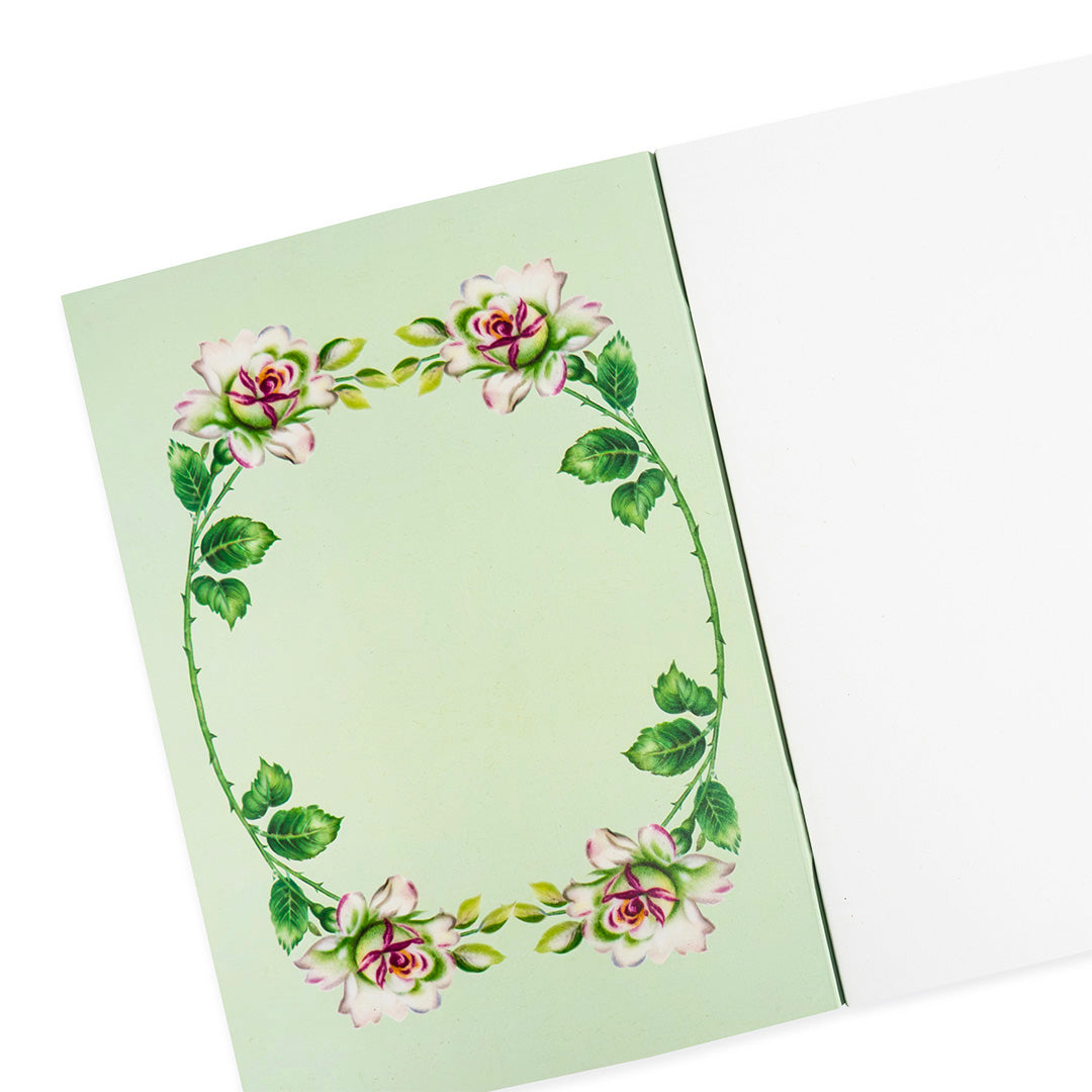 vintage teacup notebook - pistachio