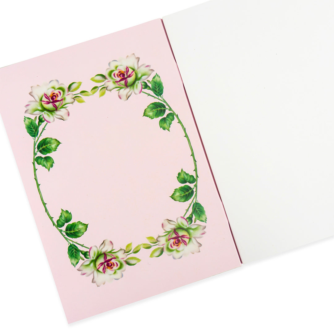 vintage teacup notebook - rosewater