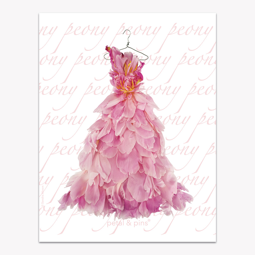 peony ballgown linen tea towel by petal & pins