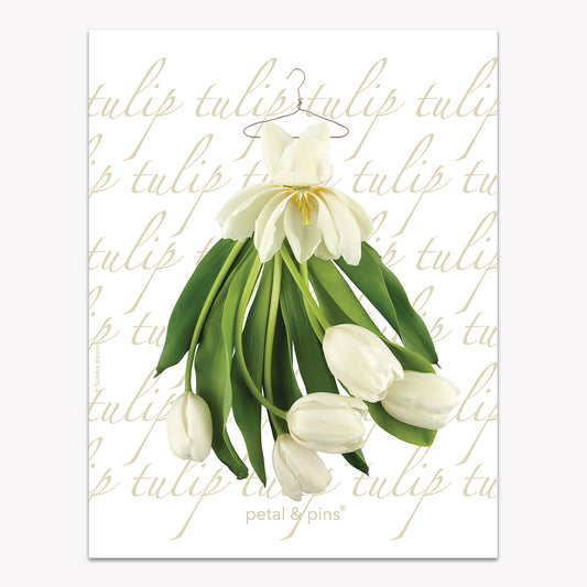white tulip dress pure linen tea towel by petal & pins