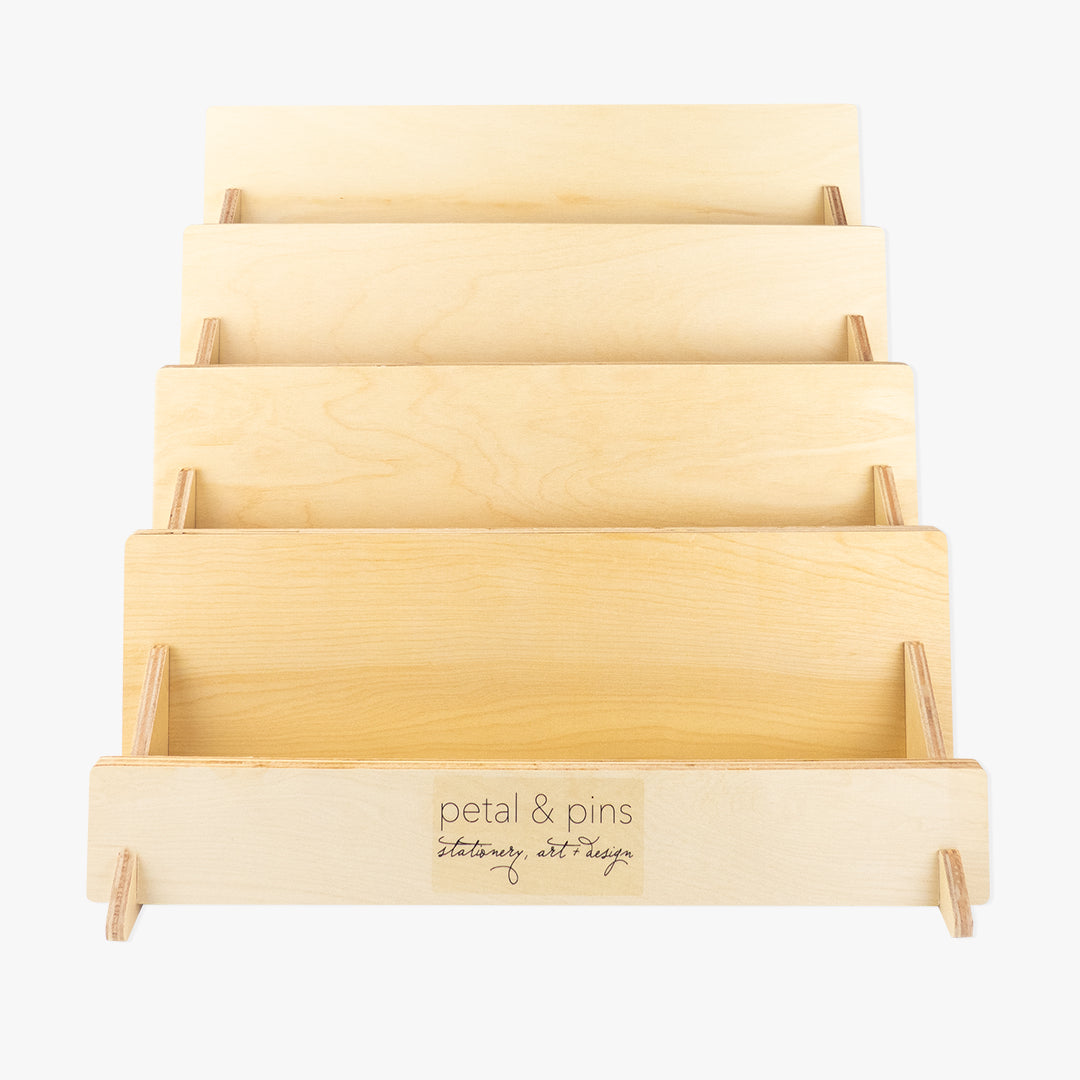 petal & pins card display stand - 4 shelf counter top