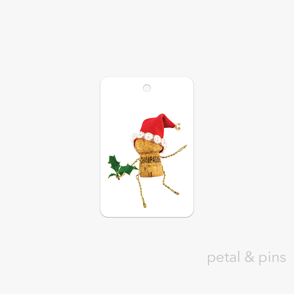 deck the halls with holly gift tag by petal & pins