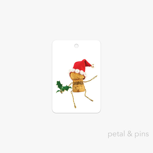 deck the halls with holly gift tag by petal & pins