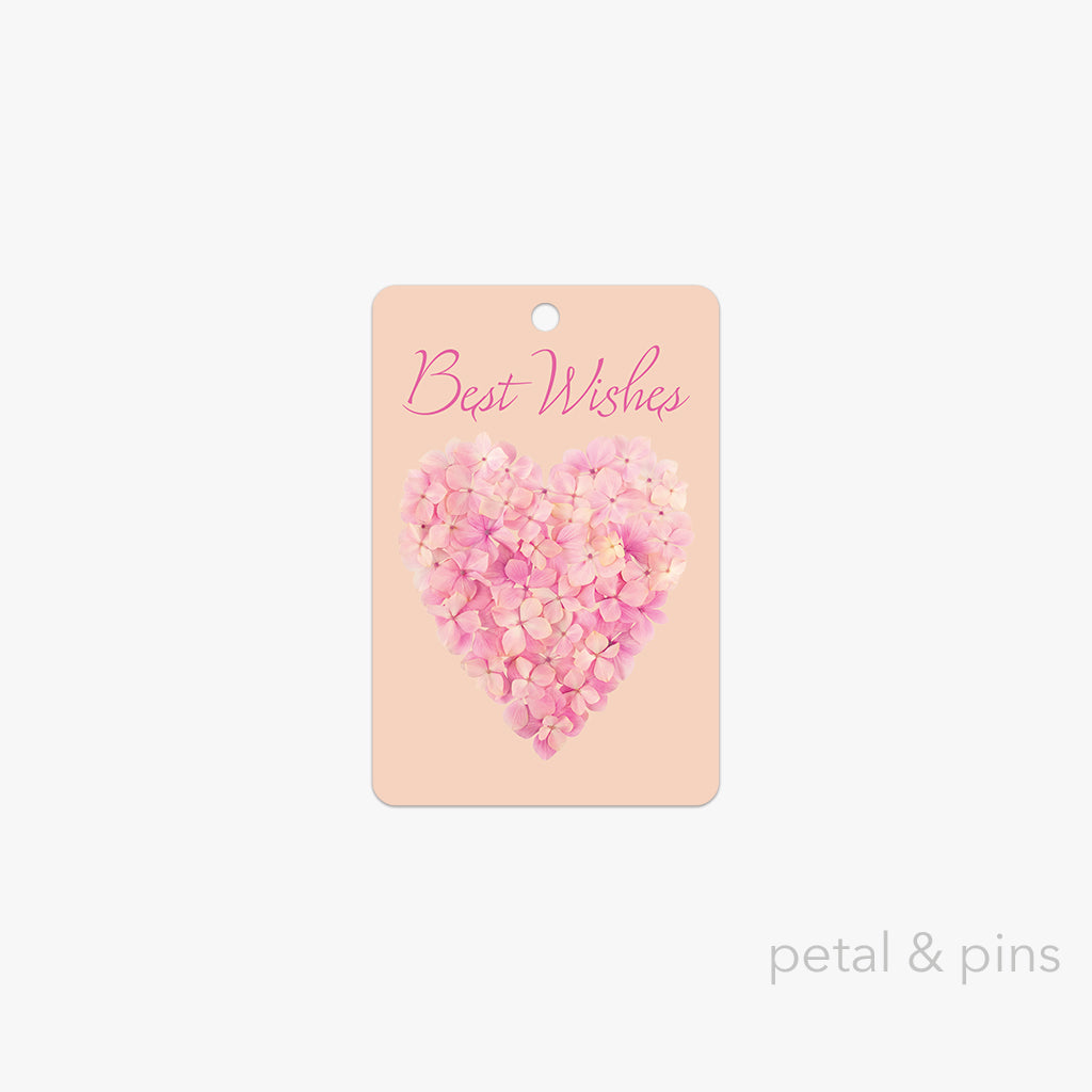 best wishes heart gift tag