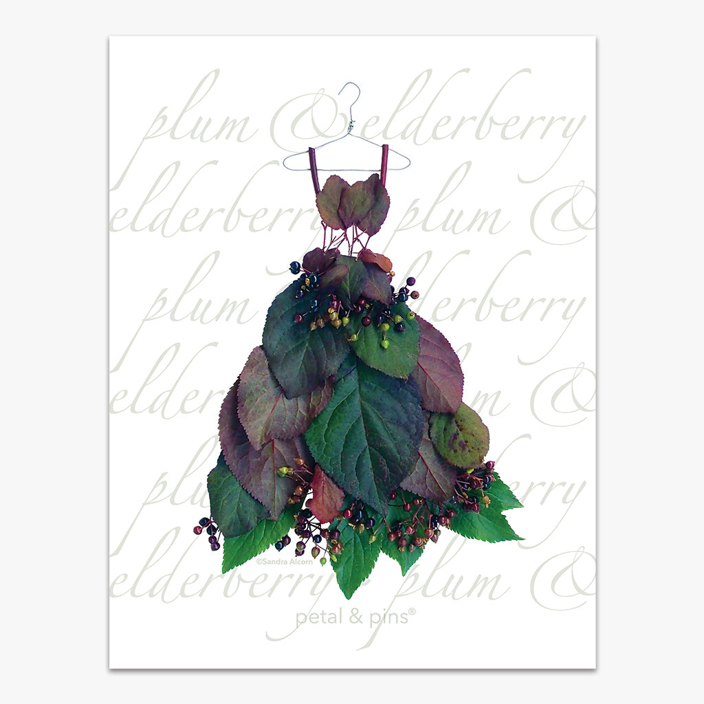 plum & elderberry tea towel by petal & pins