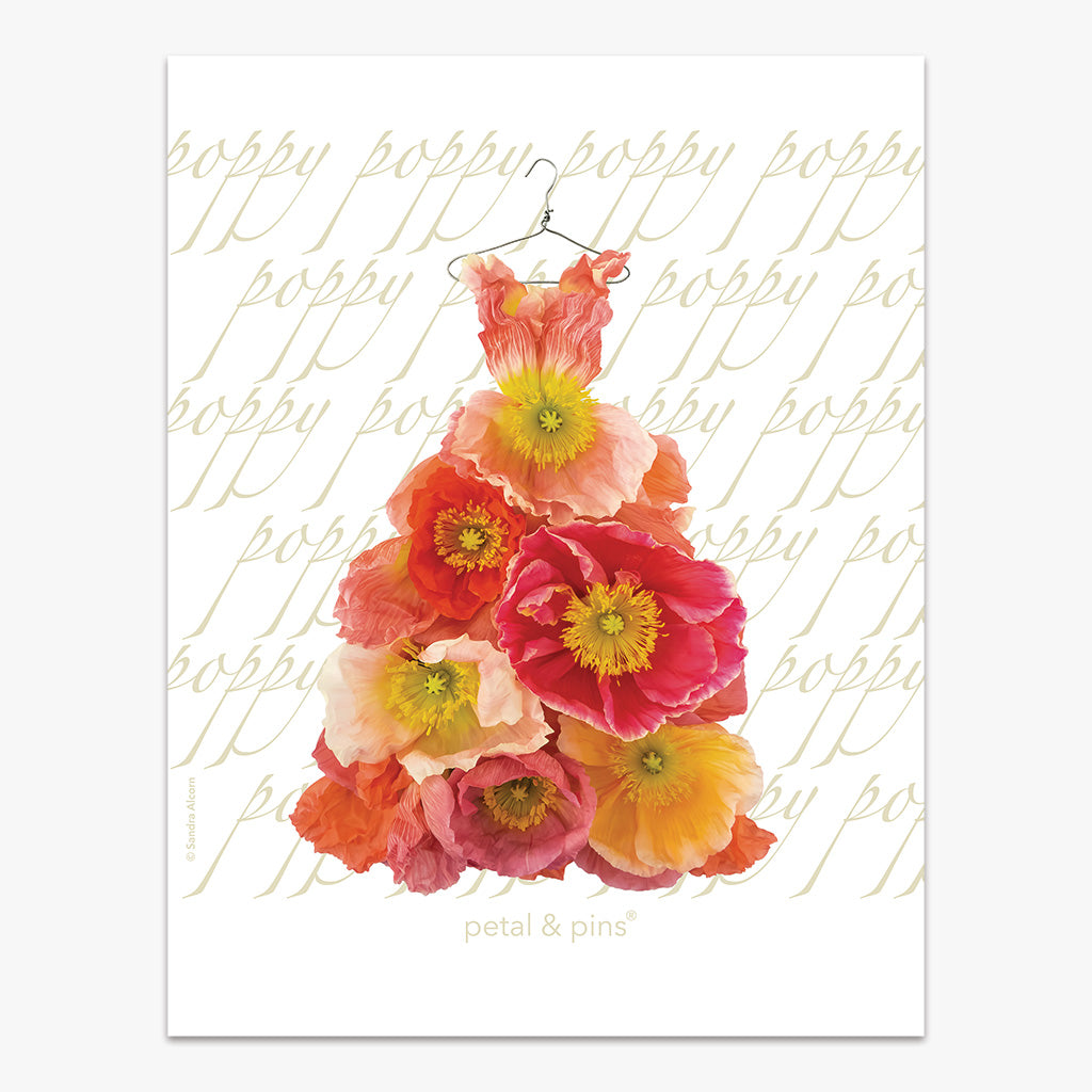 poppy dress pure linen tea towel by petal & pins