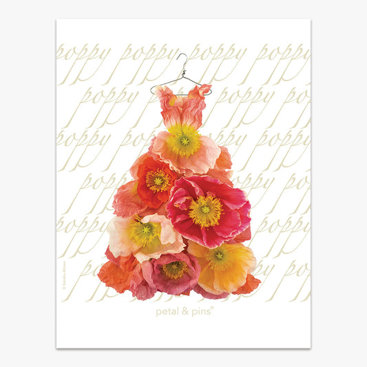 poppy dress pure linen tea towel by petal & pins