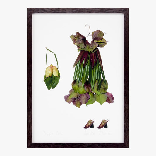 hippy chic dress art print by petal & pins