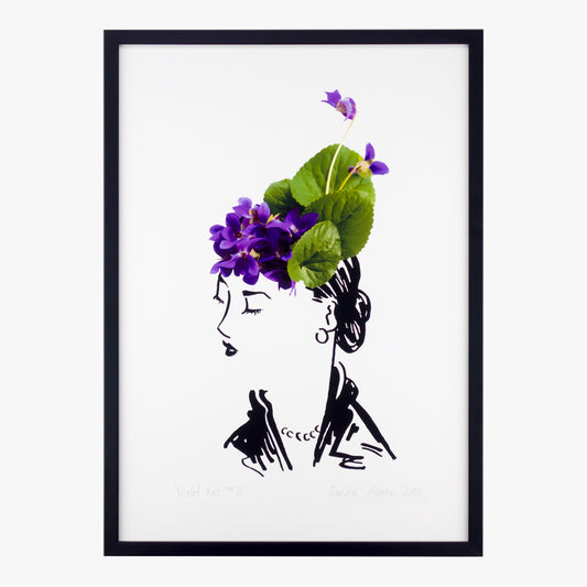 violet hat two art print by petal & pins