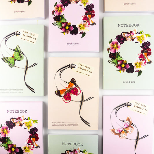 Butterfly Garland Notebooks by petal & pins