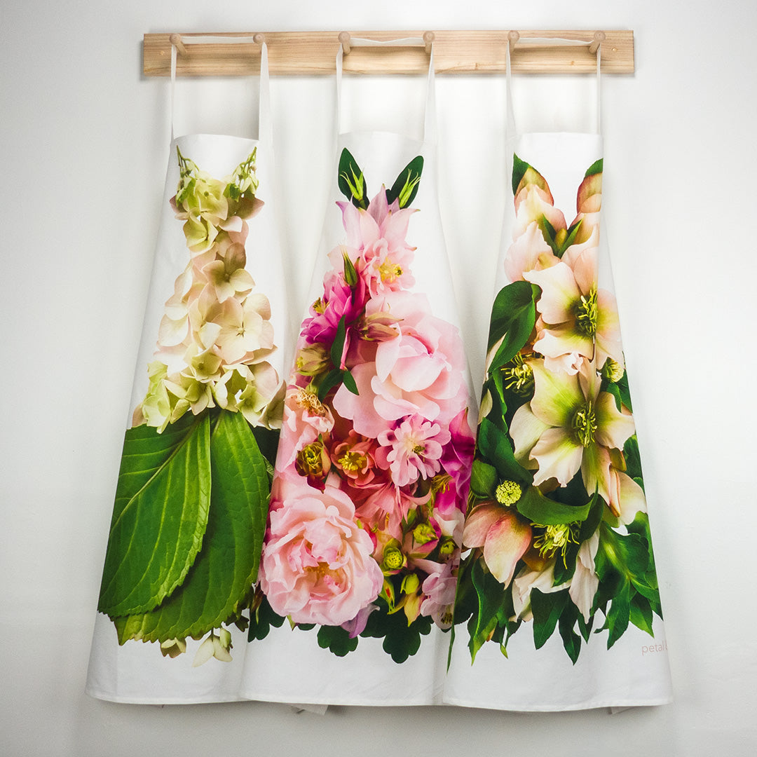 three petal & pins botanical couture aprons