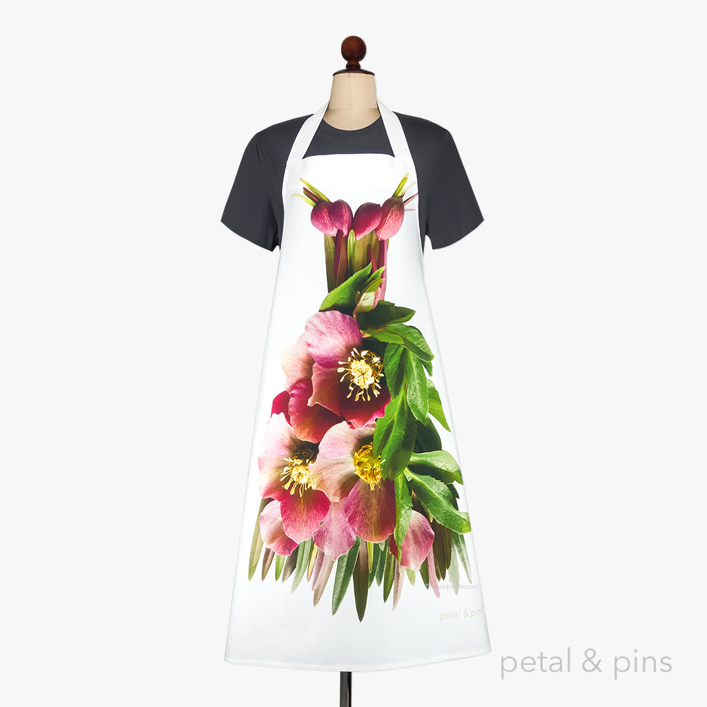 crimson hellebore apron by petal & pins