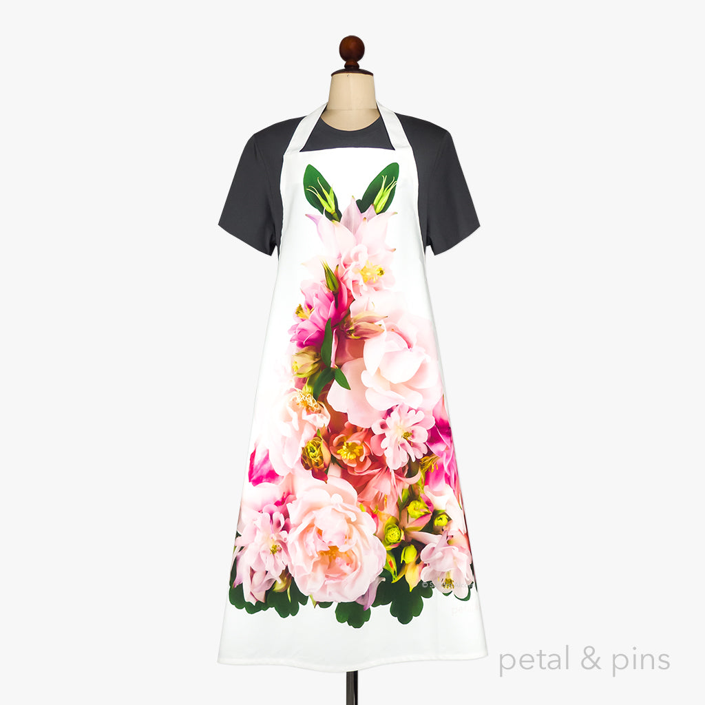 aquilegia & rose apron by petal & pins