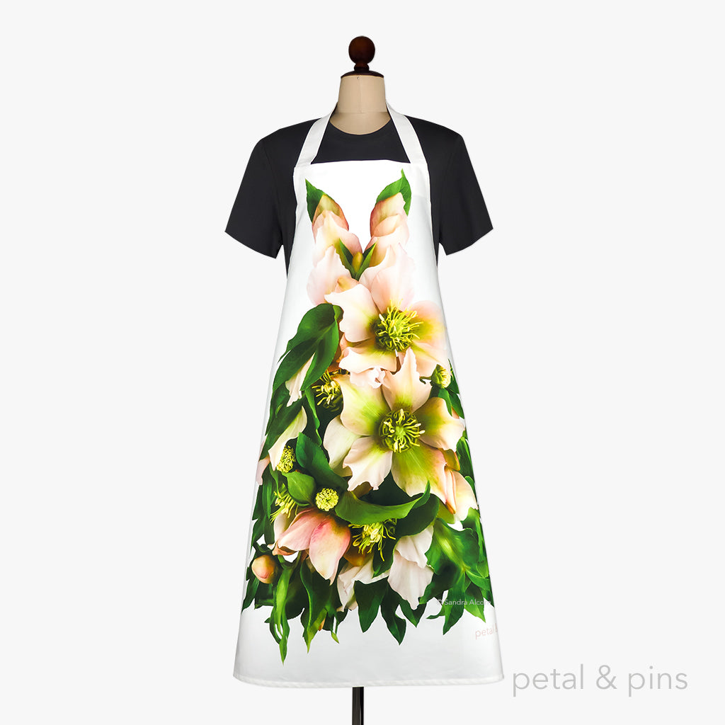hellebore romance apron by petal & pins