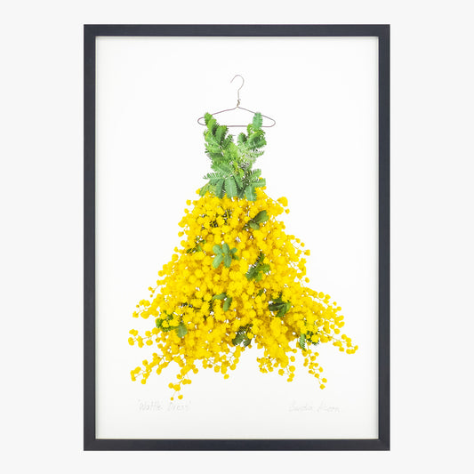 wattle dress art print by petal & pins
