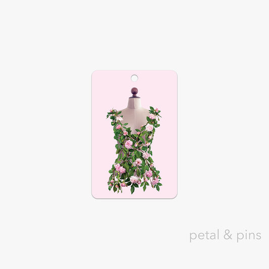 cecile brunner rose bodice gift tag by petal & pins