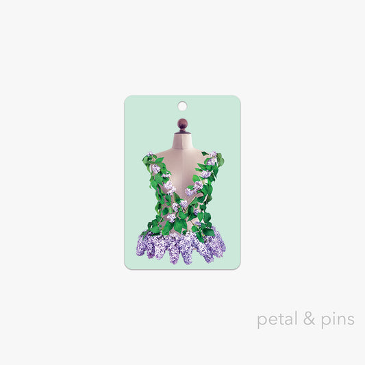 lilac bodice gift tag by petal & pins