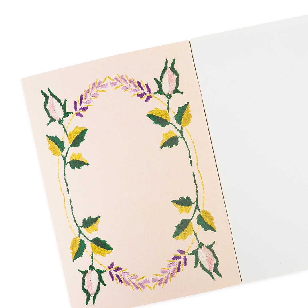 butterfly garland notebook - latte