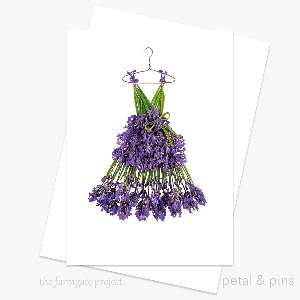 lavender sundress greeting card from the farmgate project by petal & pins