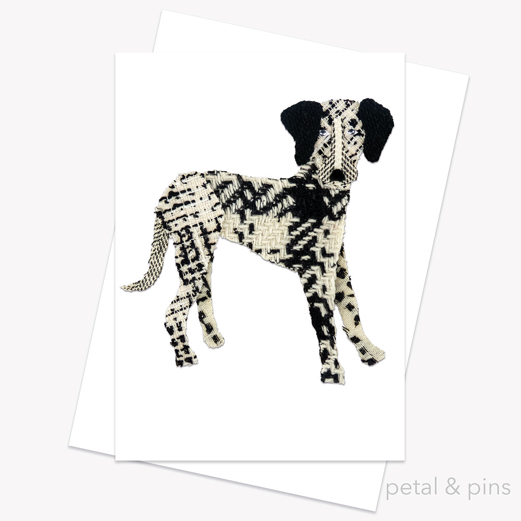 dalmatian greeting card from the tweed menagerie collection by petal & pins