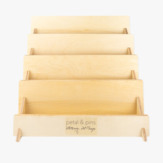 petal & pins card display stand - 4 shelf counter top