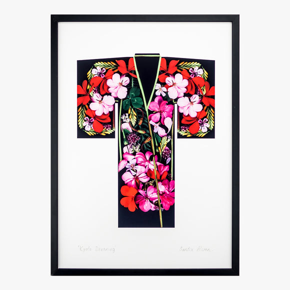 kyoto dreaming kimono art print by petal & pins