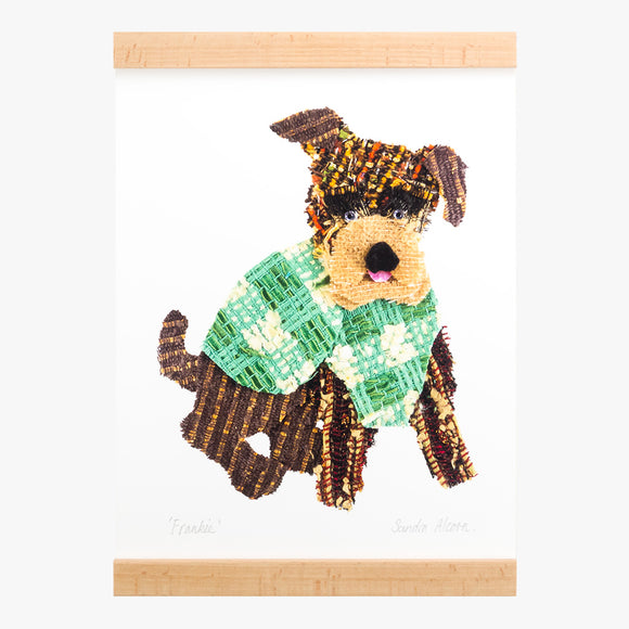 boxer art print from the Tweed Menagerie collection by petal & pins