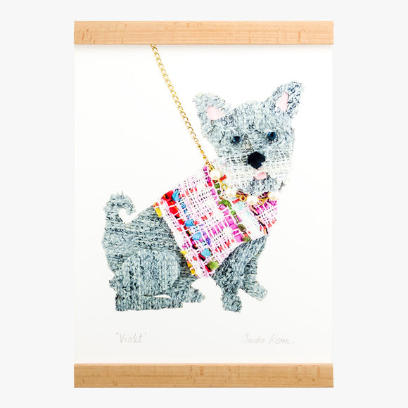 French bulldog art print from the Tweed Menagerie collection by petal & pins