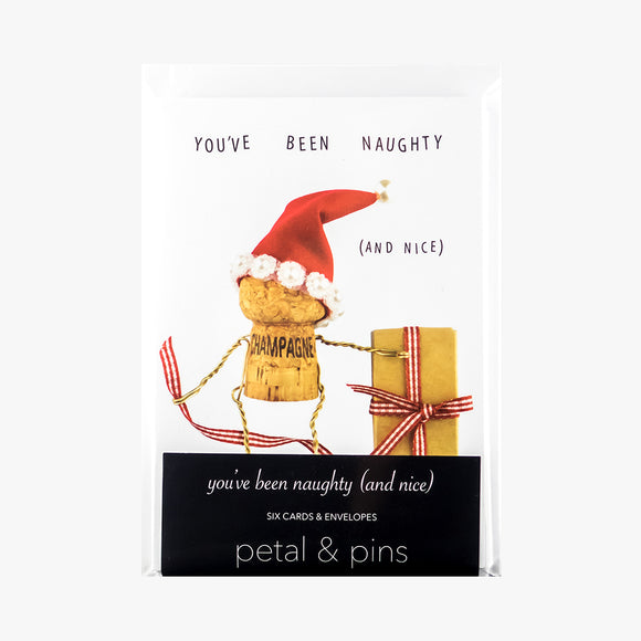 you've been naughty (and nice) christmas card pack by petal & pins