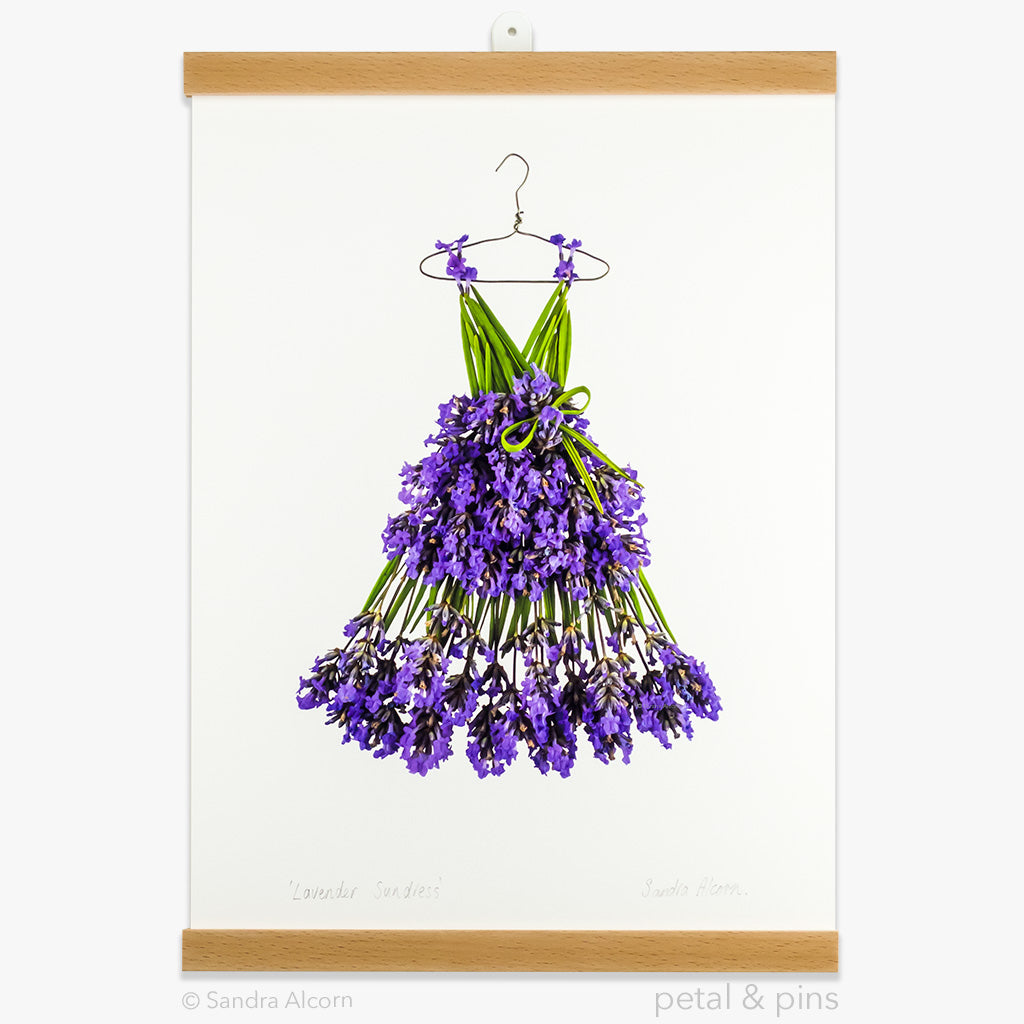 lavender sundress art print from the farmgate project by petal & pins