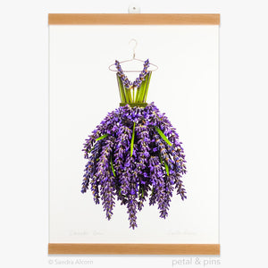 lavender gown art print from the farmgate project by petal & pins
