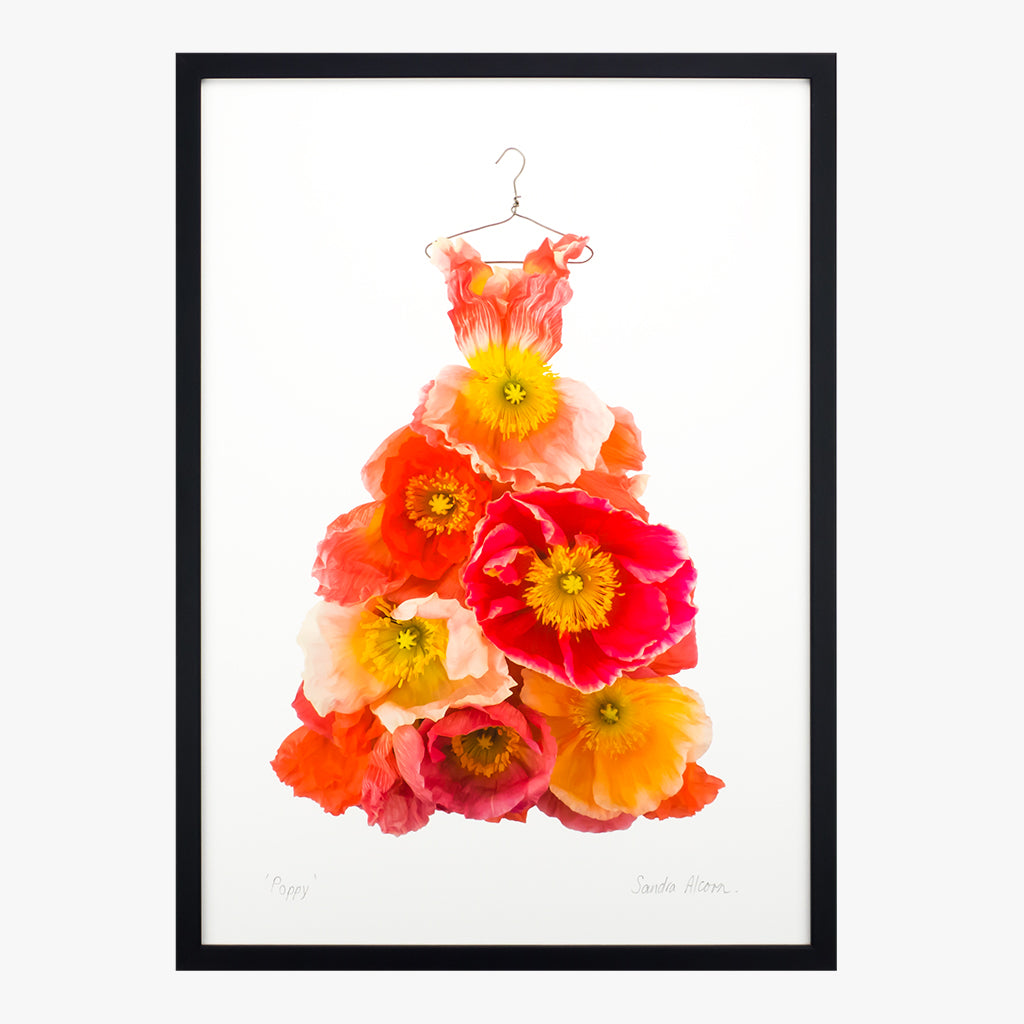 poppy dress art print from the garden fairy's wardrobe by petal & pins