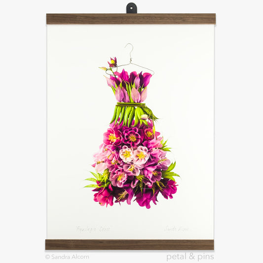 aquilegia dress art print from the garden fairy's wardrobe by petal & pins