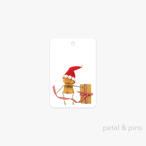 naughty & nice Christmas gift tag by petal & pins