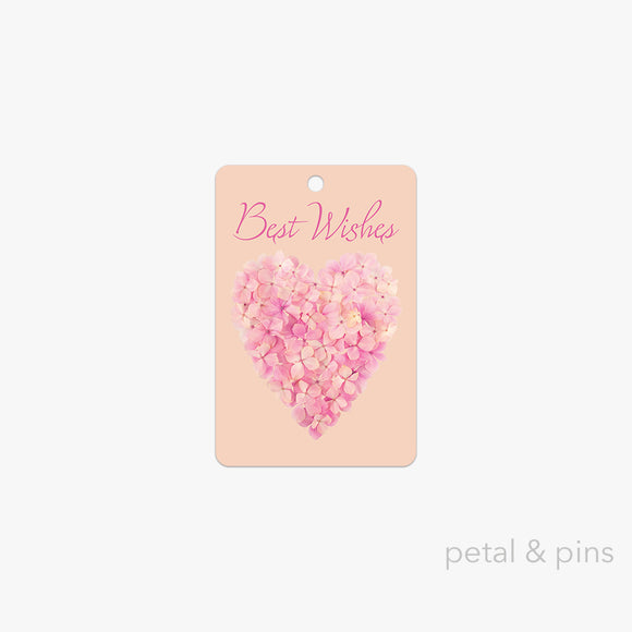 best wishes heart gift tag