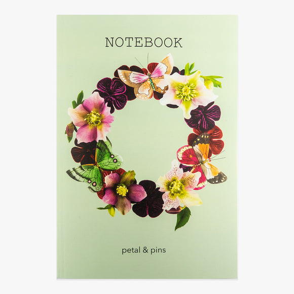 butterfly garland notebook - pistachio - by petal & pins