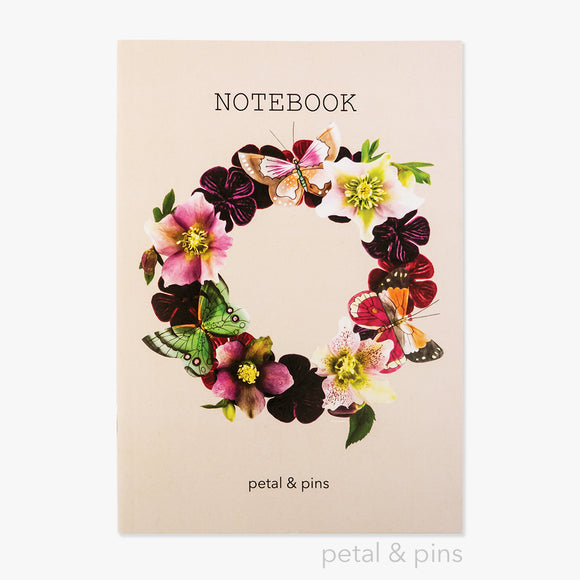 butterfly garland notebook - latte - by petal & pins