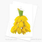 yellow tulip dress - floral greeting card from the farmgate project by petal & pins