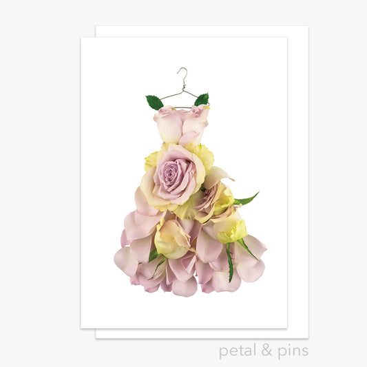 rosa dress greeting card by petal & pins