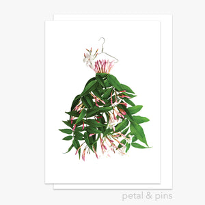 jasmine dress greeting card by petal & pins