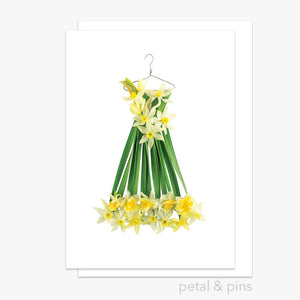 jonquil dress greeting card by petal & pins