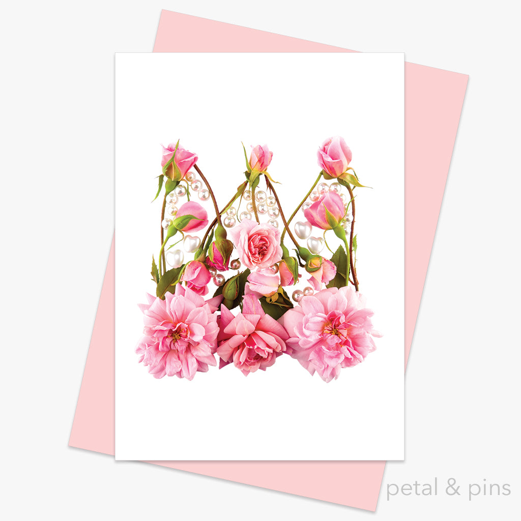 princess crown greeting card from the love letters collection by petal & pins