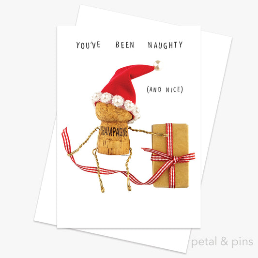 you've been naughty (and nice) Christmas greeting card by petal & pins