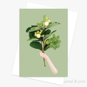 foraged bunch greeting card by petal & pins