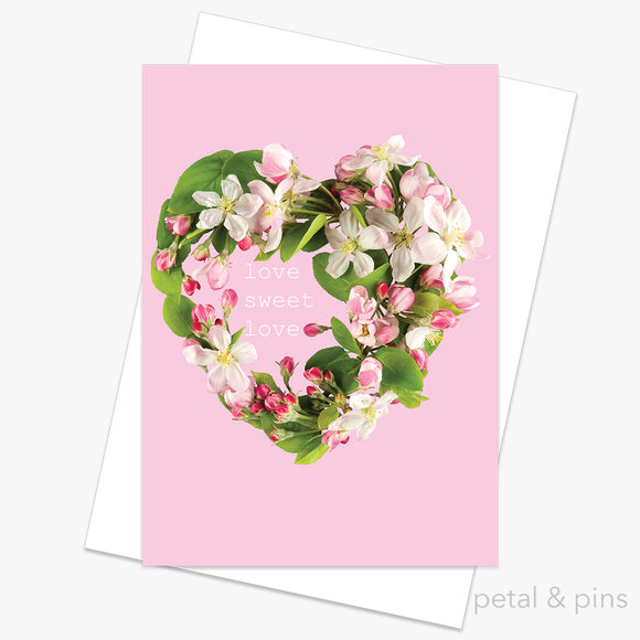 love sweet love greeting card by petal & pins