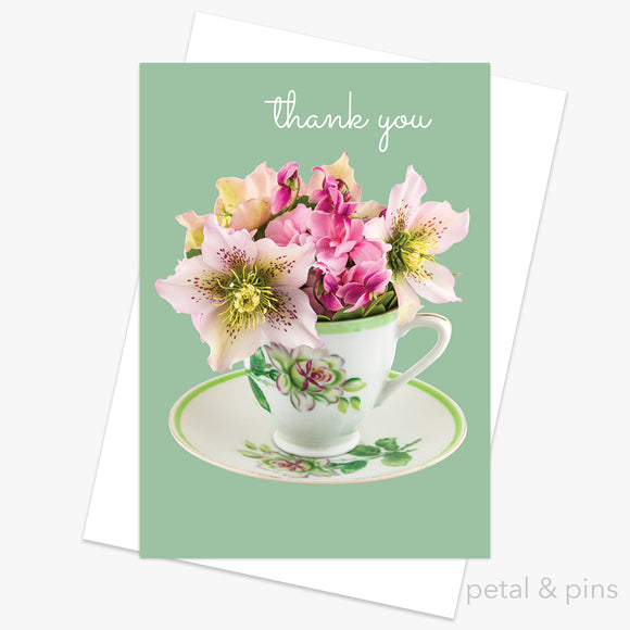 thank you greeting card from the scrapbook collection by petal & pins