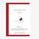 seasons greetings holly couture christmas card back by petal & pins