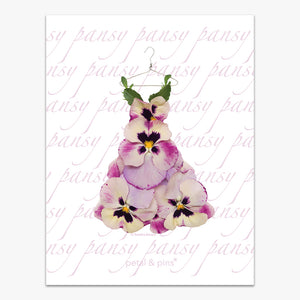pansy dress tea towel by petal & pins