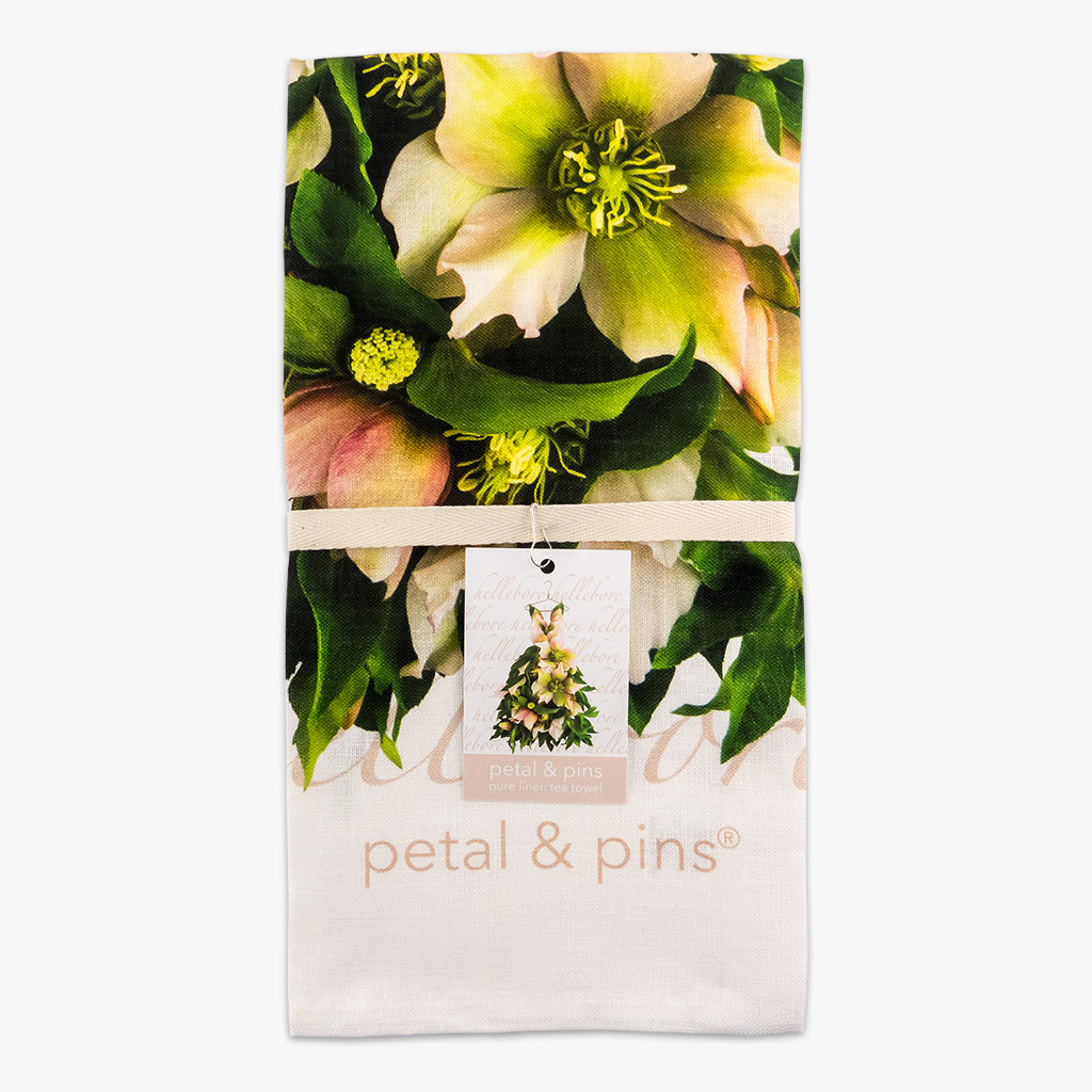 romance dress tea towel by petal & pins - folded