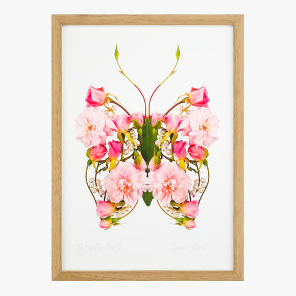 butterfly pearls art print from the love letters collection by petal & pins